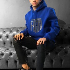 HOODIE 3D logo blue face